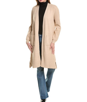 Jones New York womens Duster Cardigan, Size S, Brown MSRP $120