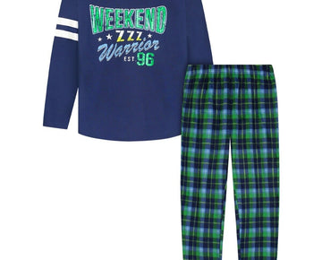 Sleep On It Little Boys Pajama Set, 2 Piece Navy Blue Size S (6-7)