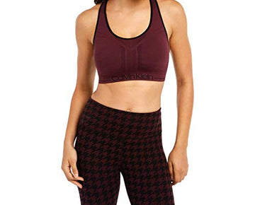 Calvin Klein Performance Womens Medium Impact Fitness Sports Bra Purple S