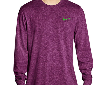 Nike Men's Dri-fit Long-Sleeve Training T-Shirt purple Size S MSRP $30