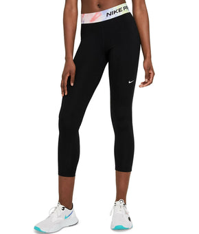 Nike Printed-Waist Logo 7/8 Length Leggings Black Size XS MSRP $55