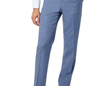 Sean John Mens Classic Fit Flat Front Suit Pants Blue Size 38x34 MSRP $135