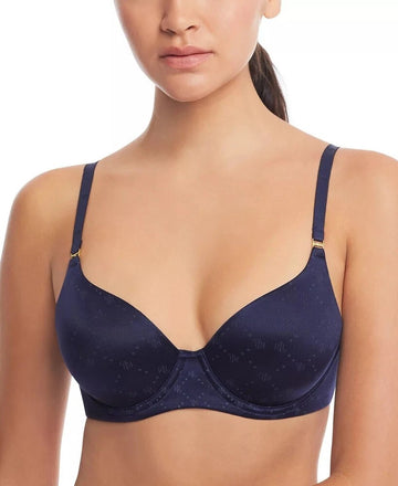 Lauren Ralph Lauren Repeat-Logo T-shirt Bra, 4L0016 Navy Size 36B MSRP $58