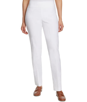 Gloria Vanderbilt Women's Tummy-Control Pull-On Slim Trousers White Size 4 SALE
