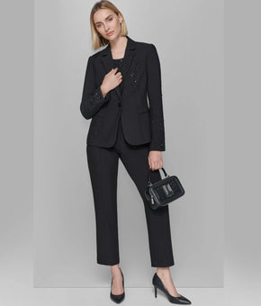 Karl Lagerfeld Paris Pant Suit Womens' Size 0 Black Embellished *Pants ONLY* $99
