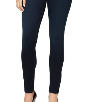 Gloria Vanderbilt Womens Avery Denim Pull On Skinny Jeans Size 6 Dark Blue