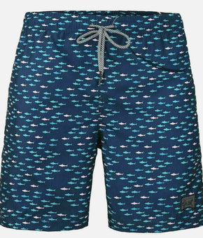 BEAUTIFUL GIANT Men's Beach Swim Pocketed Board Short Navy Blue Size M