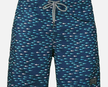 BEAUTIFUL GIANT Men's Beach Swim Pocketed Board Short Navy Blue Size M