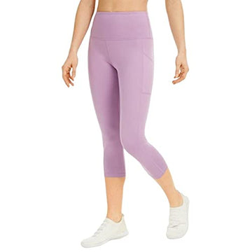 Ideology Women's High-Rise Cropped Side-Pocket Leggings Rhapsody Pink Size Large