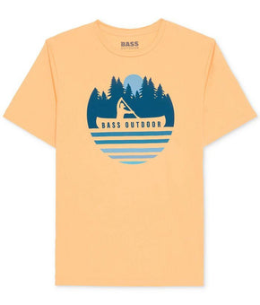 Bass Outdoor Men's Logo Graphic Tech T-Shirt Orange Polyester Size XXL