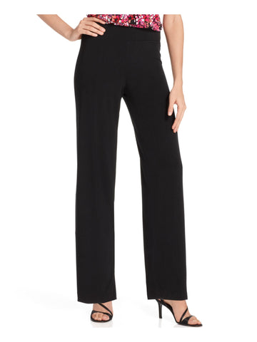 NY COLLECTION Womens Black Stretch Wear To Work Wide Leg Pants Petites PXL