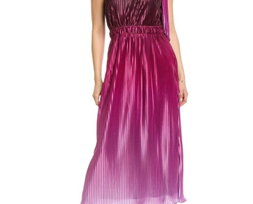 Anne Klein womens Bow Neck Halter Midi Dress, Size 16, Purple MSRP $159