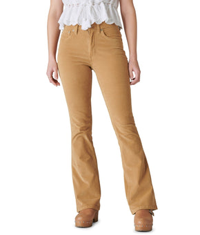 Lucky Brand Women's High Rise Corduroy Stevie Flare Pants Light Brown Size 20/35