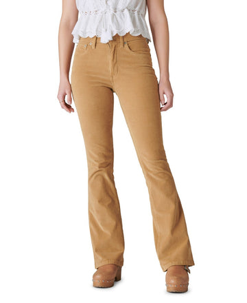 Lucky Brand Women's High Rise Corduroy Stevie Flare Pants Light Brown Size 20/35