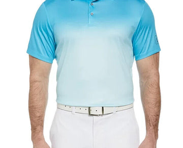 PGA TOUR Men's Ombr? Short Sleeve Performance Polo Shirt BLUE Size XXL MSRP $62