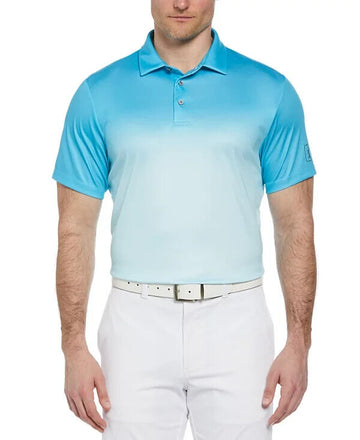 PGA TOUR Men's Ombr? Short Sleeve Performance Polo Shirt BLUE Size XXL MSRP $62