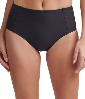 Dkny Women's Seahigh Waist Bikini Bottoms Swimsuit Black Size M