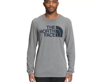 The North Face Mens Long Sleeve Half Dome Tee Gray Size XXL