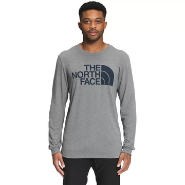 The North Face Mens Long Sleeve Half Dome Tee Gray Size XXL