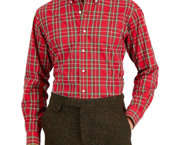 Club Room Mens Cotton Regular Fit Button-Down Shirt SIze 18.5 34/35 Red