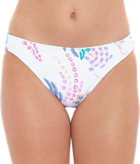 SALT + COVE Juniors' Ribbed Hipster Bikini Bottoms Size L, White