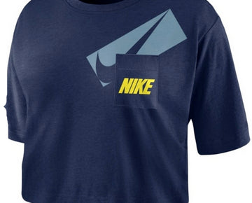 Nike Logo Pocket Crop Top Womens navy blue Size XL MSRP $40