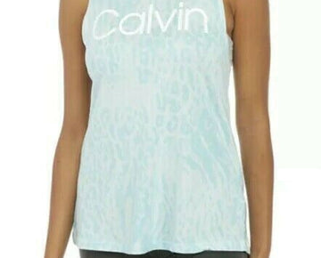 Calvin Klein Performance Women's Printed Sleeveless Top Mint Size XL MSRP $40