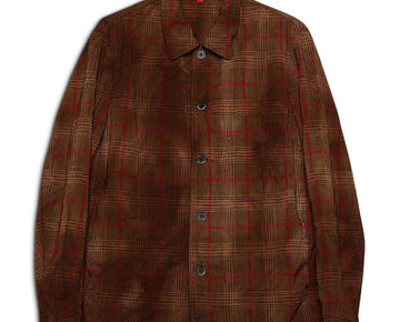 Barena Mens Rocheo Ramato Tie Dyed Check Over Shirt Size M (US) MSRP $890