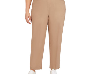 Alfred Dunner Women's Plus Size 24W Slimming Allure Stretch Pants Brown