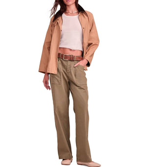 Lucky Brand Women's Utility Wide-Leg Pants Brown Size 8 MSRP $90