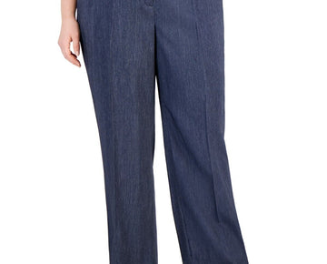 Kasper Mid Rise Denim L-Pocket Pants BLUE Plus Size 22W MSRP $99