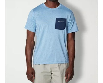 Columbia Men's Hike Novelty Performance Crewneck T-Shirt Blue Size L MSRP $45