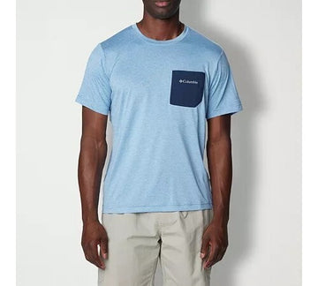 Columbia Men's Hike Novelty Performance Crewneck T-Shirt Blue Size L MSRP $45