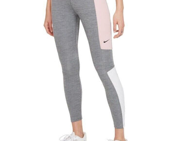 Nike Womens plus Dri-fit Color-Block MidRise 7/8 Tights gray Size 1X MSRP $60