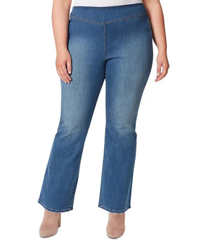 Jessica Simpson Trendy Pull-On Flare Jeans BLUE Plus Size 14W MSRP $80