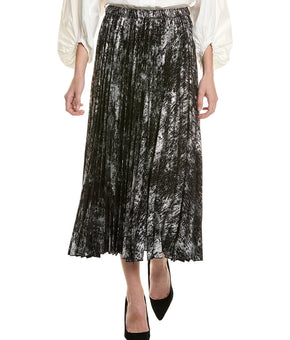 Anne Klein womens Pleated Skirt, Size XL, Black MSRP $119