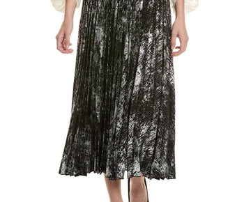 Anne Klein womens Pleated Skirt, Size XL, Black MSRP $119