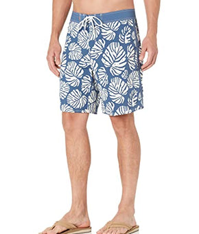 Quiksilver Waterman Men's Print Boardshort Swim Trunk, Blue Throwback, Size 40