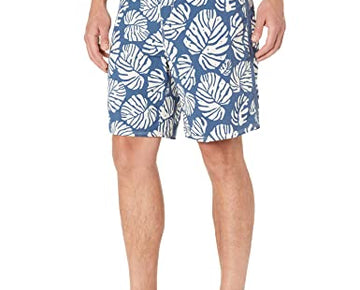 Quiksilver Waterman Men's Print Boardshort Swim Trunk, Blue Throwback, Size 40