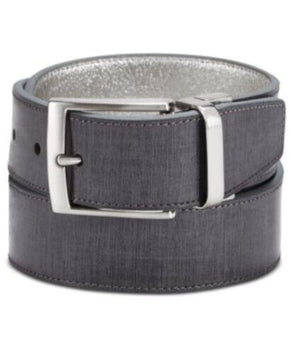 Tallia Men's Reversible Belt Silver / Grey Size 34 MSRP $57