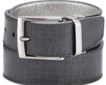 Tallia Men's Reversible Belt Silver / Grey Size 34 MSRP $57