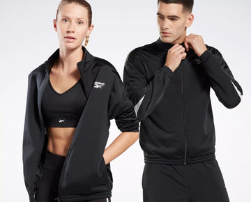 Reebok Mens Regular fit Track Jacket Coat Medium Black Solid