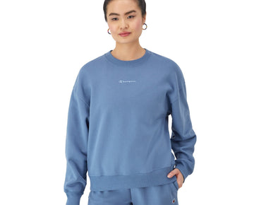 Champion Women's Powerblend Fleece Crewneck Sweatshirt BLUE Size S MSRP $50