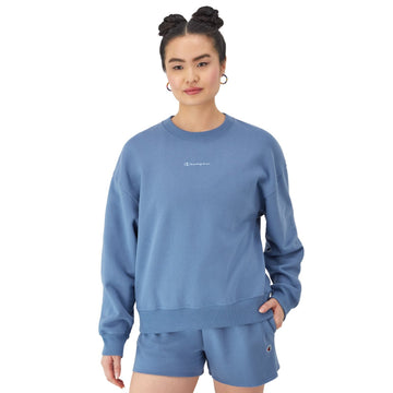 Champion Women's Powerblend Fleece Crewneck Sweatshirt BLUE Size S MSRP $50