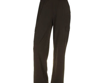 Michael Kors Women's High-Rise Wide-Leg Cargo Pants Black Size XL MSRP $98