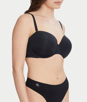 Lauren Ralph Lauren Smoothing Convertible Strapless Bra 4L0056 Black, Size 36D