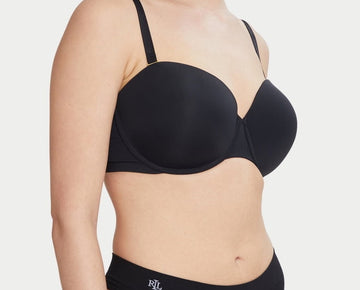 Lauren Ralph Lauren Smoothing Convertible Strapless Bra 4L0056 Black, Size 36D