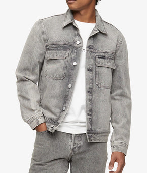 Calvin Klein Men's, Palmer Utility Trucker Jacket, Gray, Size L MSRP $98