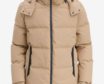 COLE HAAN Mens Kenny Beige Parka Coat Size L