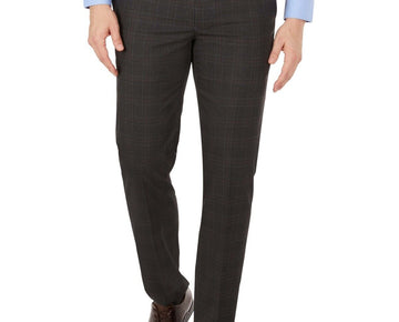 Calvin Klein Men's Slim-Fit Mini-Check Dress Pants gray Size 32 X 32